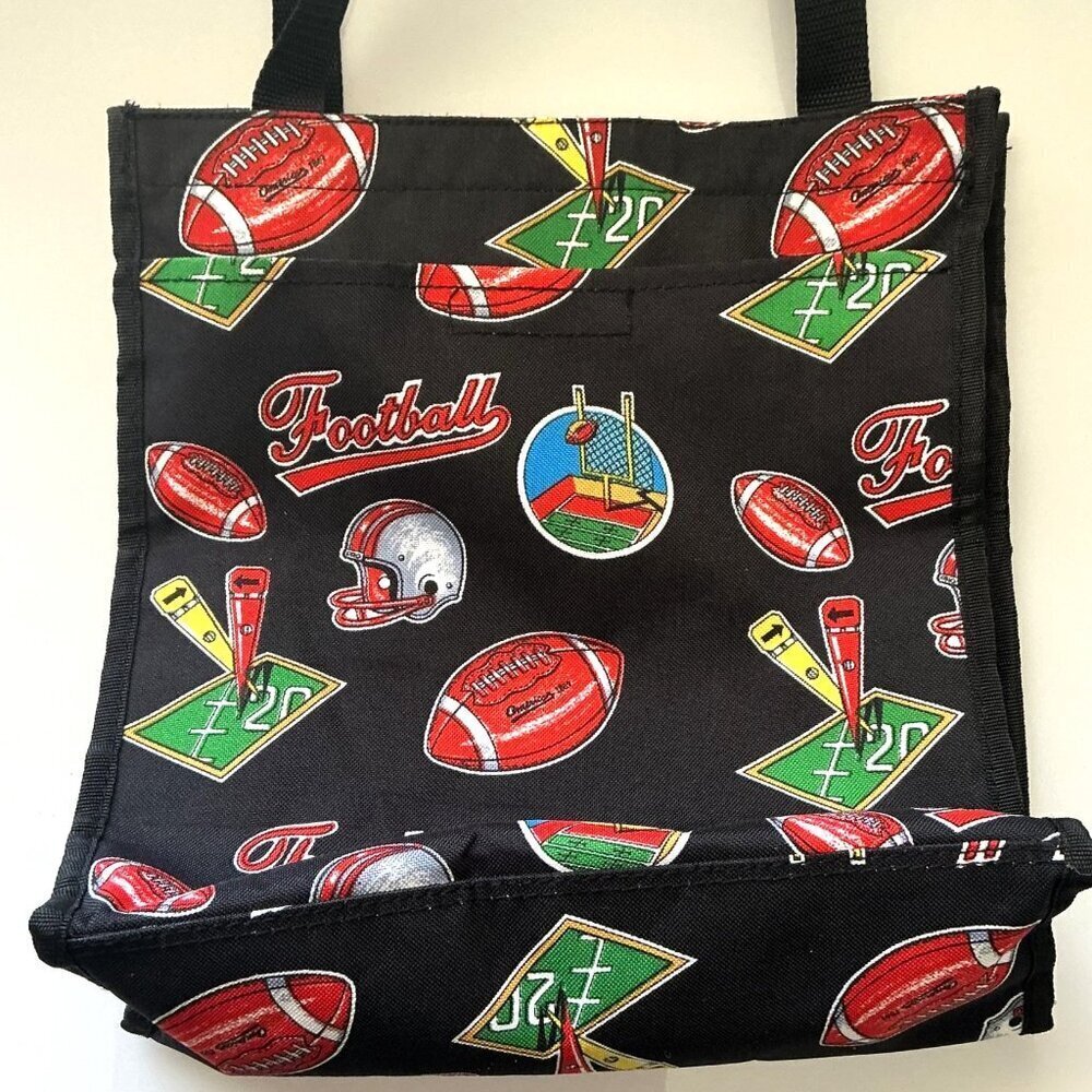 Vintage-Style Football Canvas Tote Bag - Picture 5 of 16